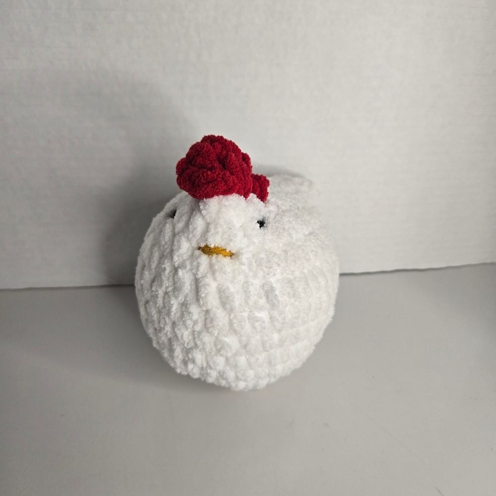 Chicken Plush Handmade Crochet Plush Amigurumi Stuffed Animal Toy